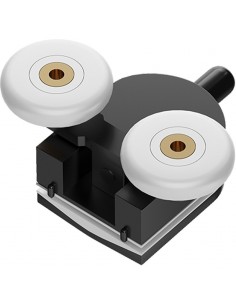 Box doccia Porta scorrevole con lato fisso vetro opaco profili neri 2