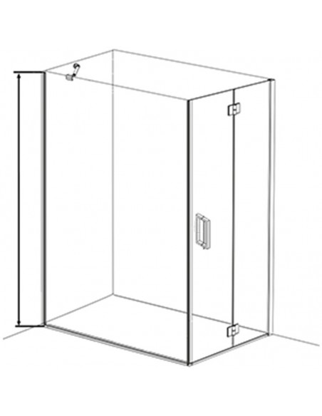Doccia porta pieghevole con lato fisso