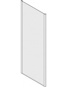 Vetro fisso cristallo opaco profili cromo 2