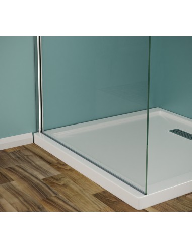 Parete walk-in cristallo serigrafato profili cromo