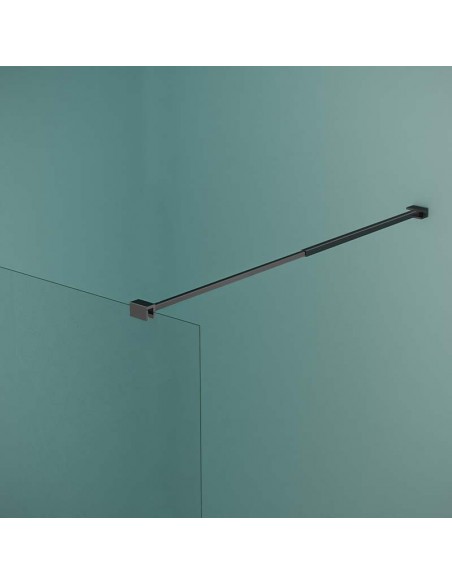 Parete Walk-In vetro temperato fasciato 8mm Linea Nick Black