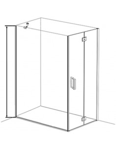 Box doccia con porta pieghevole e lato fisso cristallo serigrafato profili cromo 2