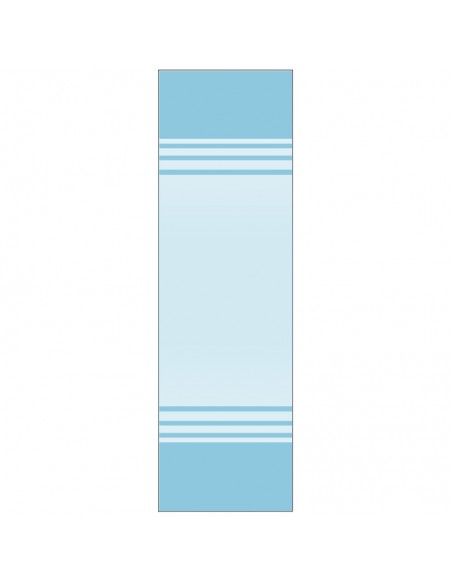 Vetro fisso temperato fasciato tipo 1 6mm per ricambio box doccia/nicchia/doppia nicchia H183 cm