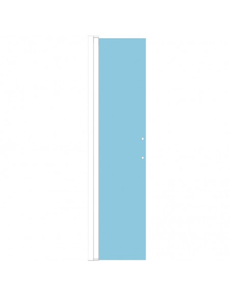 Vetro temperato trasparente 6mm per ricambio porta saloon incluso di profilo cromo H186,5 cm