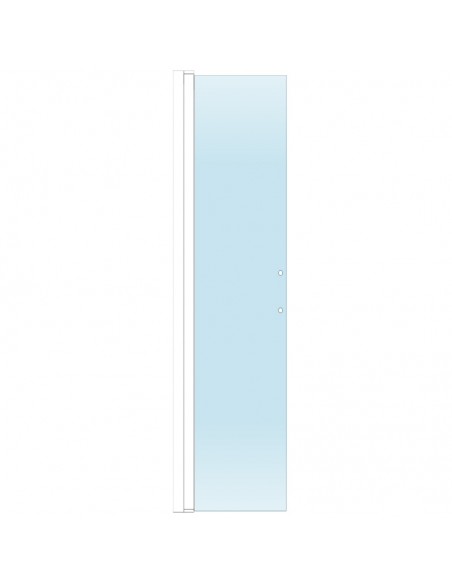Vetro temperato opaco 6mm per ricambio porta saloon incluso di profilo H186,5 cm