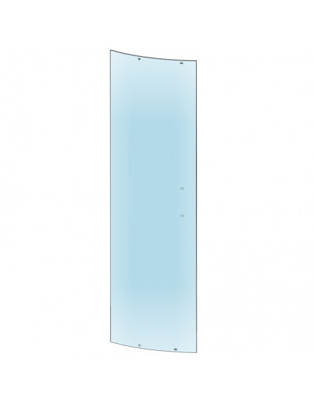 Vetro scorrevole temperato opaco 6mm per ricambio box doccia semicircolare H188 cm