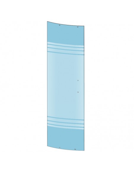 Vetro scorrevole temperato fasciato 1 6mm per ricambio box doccia semicircolare H188 cm