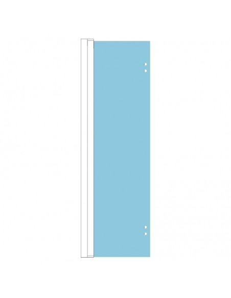 Vetro temperato trasparente 6mm per ricambio porta pieghevole incluso di profilo cromo H186,5 cm