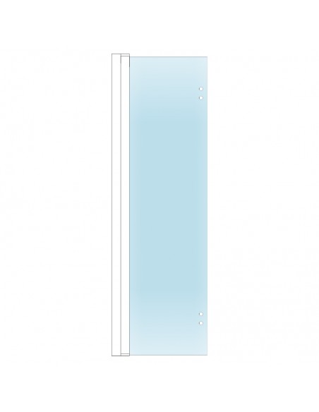 Vetro temperato opaco 6mm per ricambio porta pieghevole incluso di profilo cromo H186,5 cm