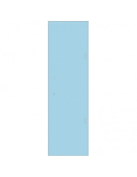 Vetro temperato trasparente 6mm per ricambio porta pieghevole lato maniglia H186,5 cm