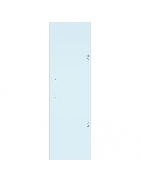 Vetro temperato opaco 6mm per ricambio porta pieghevole lato maniglia H186,5 cm