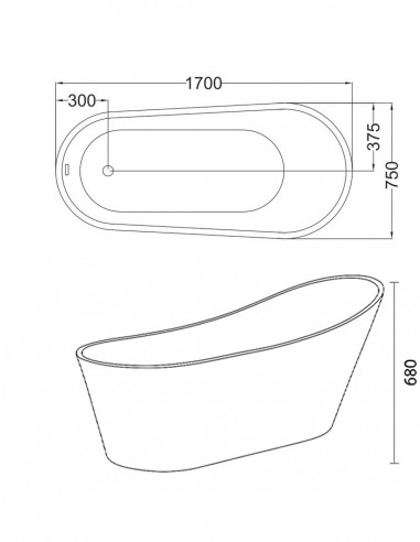 Vasca da Bagno Freestanding ondulata modello...