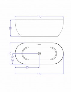 Vasca da Bagno Freestanding in acrilico bianco lucido... 2