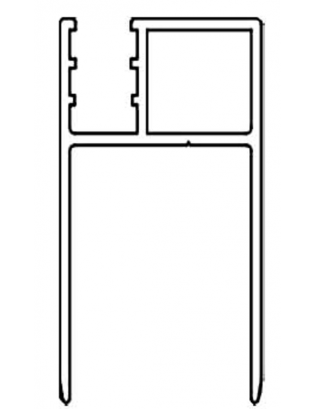 Profilo vetro per box doccia, nicchia, doppia nicchia cromo H190 cm