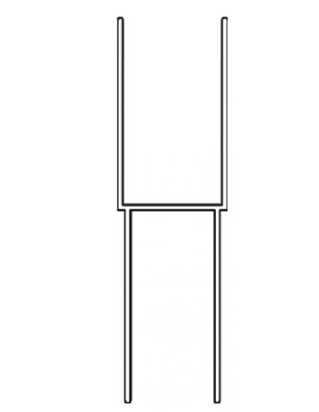 Profilo di compensazione in alluminio anodizzato cromo 3/5 cm H190