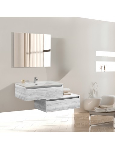 Mobile da bagno sospeso sfalsato base lavabo...