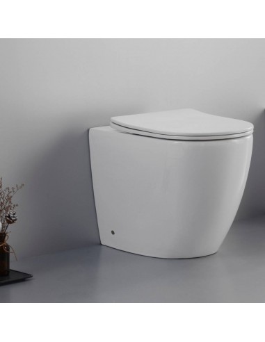 Sanitario filomuro ceramica bianco lucido vaso...
