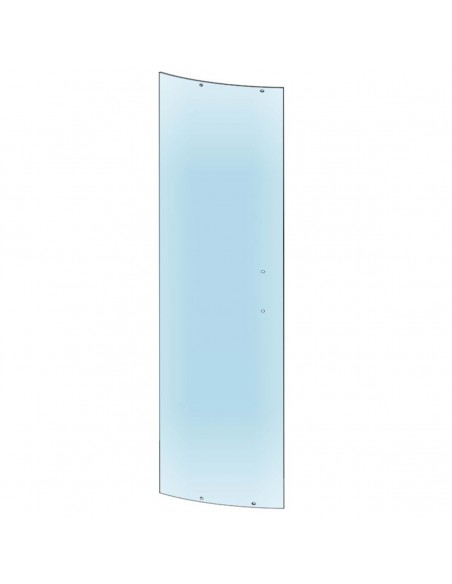 Vetro scorrevole temperato opaco 6mm per ricambio box doccia semicircolare H188 cm