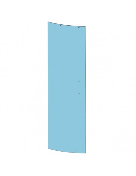 Vetro scorrevole temperato trasparente 6mm per ricambio box doccia semicircolare H188 cm