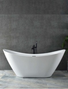 Vasca da Bagno Freestanding in acrilico bianco lucido...