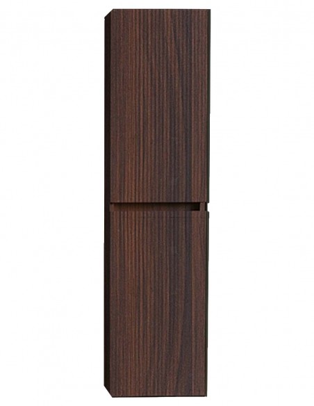 Colonna da bagno cannettata sospesa a 2 ante - Noce Scuro