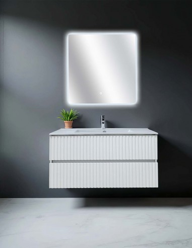 Mobile Bagno Sospeso cannettato con Lavabo in...