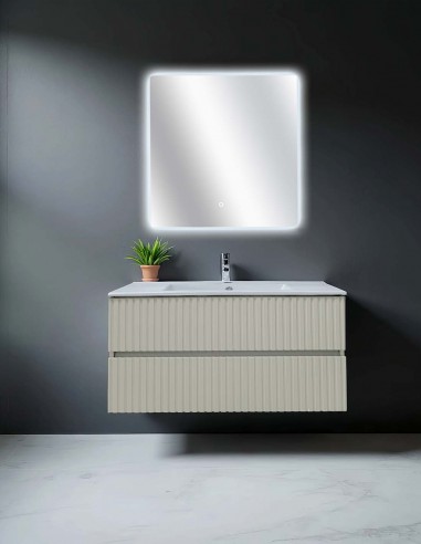 Mobile Bagno Sospeso cannettato con Lavabo in...