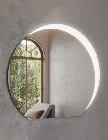Specchio Bagno LED Retroilluminato mod. Luna - 90 cm