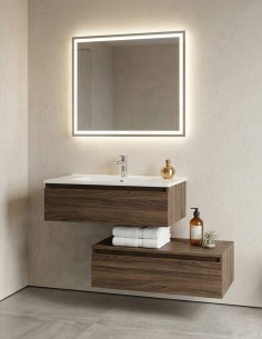 Mobile da bagno sospeso sfalsato base lavabo opzione...
