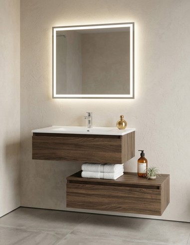 Mobile da bagno sospeso sfalsato base lavabo...