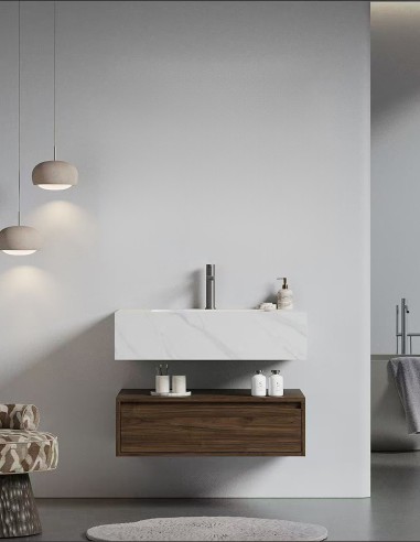 Mobile Bagno Sospeso con un cassettone mod....