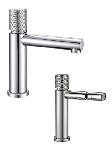 Set Miscelatori Bagno Lavabo e Bidet Cromato Lucido