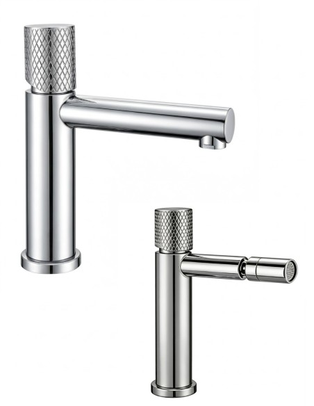 Set Miscelatori Bagno Lavabo e Bidet Cromato Lucido