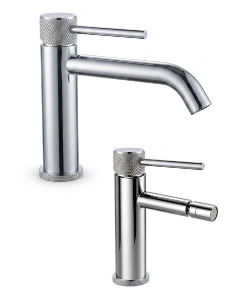 Set Miscelatori Bagno Lavabo e Bidet Cromato Lucido