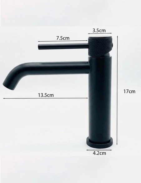 Set Miscelatori Bagno Lavabo e Bidet Nero Opaco - Serie Namy