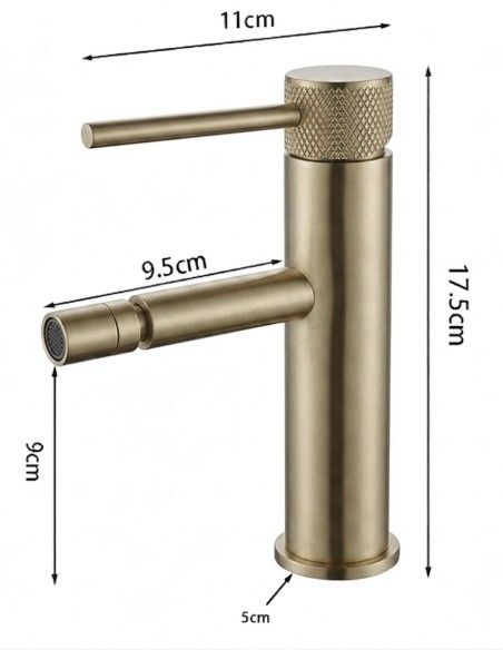 Set Miscelatori Bagno Lavabo e Bidet Oro Spazzolato - Serie Namy