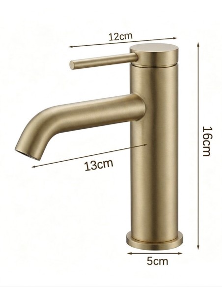 Set Miscelatori Bagno Lavabo e Bidet Oro Spazzolato - Serie Kimi