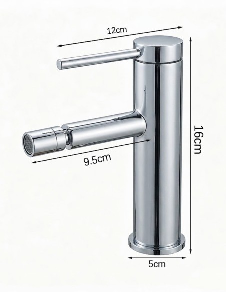 Set Miscelatori Bagno Lavabo e Bidet Cromato Lucido - Serie Kimi