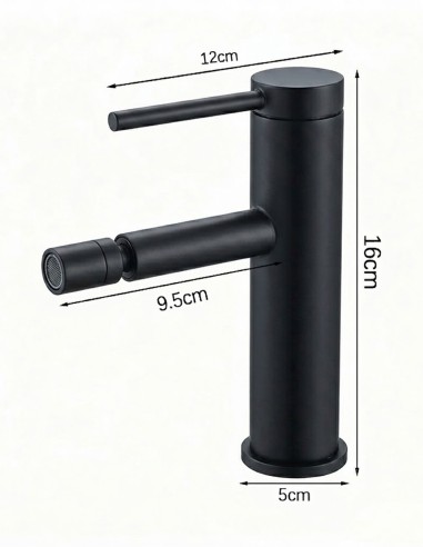 Set Miscelatori Bagno Lavabo e Bidet Nero Opaco...