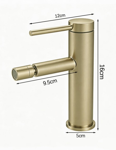 Set Miscelatori Bagno Lavabo e Bidet Oro Spazzolato - Serie Kimi