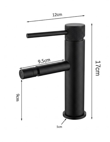 Set Miscelatori Bagno Lavabo e Bidet Nero Opaco...