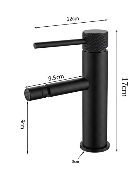 Set Miscelatori Bagno Lavabo e Bidet Nero Opaco - Serie Namy