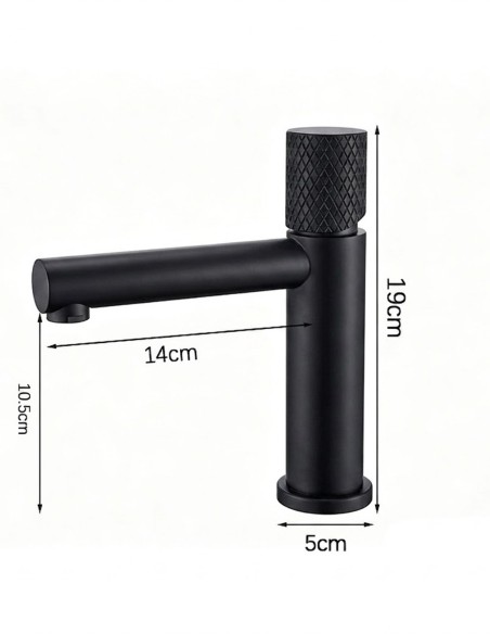Set Miscelatori Bagno Lavabo e Bidet Nero Opaco - Modello Onda