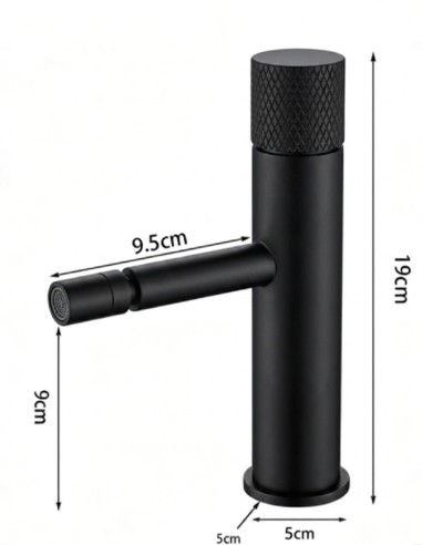 Set Miscelatori Bagno Lavabo e Bidet Nero Opaco...