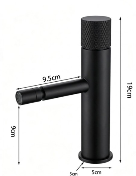 Set Miscelatori Bagno Lavabo e Bidet Nero Opaco - Modello Onda