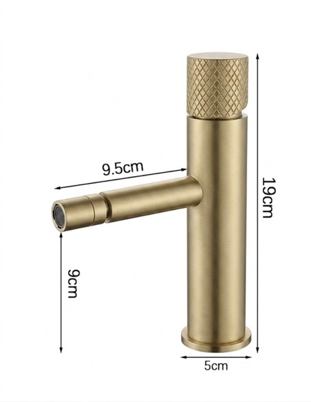 Set Miscelatori Bagno Lavabo e Bidet Oro Spazzolato - Modello Onda