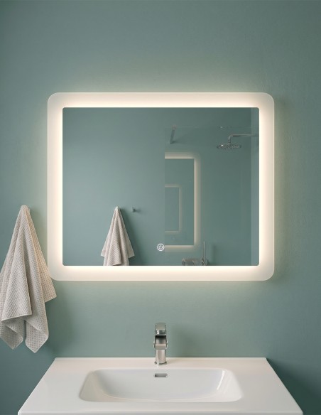 Specchio Bagno LED Retroilluminato Rettangolare mod. Giove 70x90 / 70x100 cm