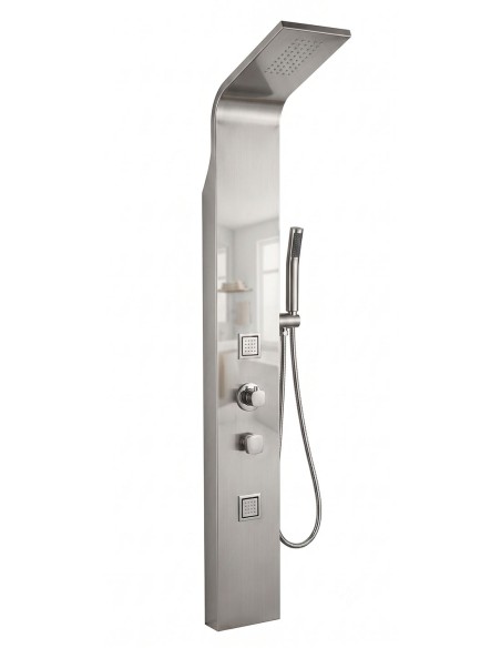 Colonna doccia idromassaggio mod. Lubiana Silver Satinato H150 cm