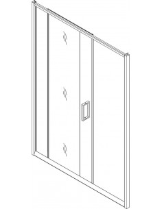 Doccia Nicchia scorrevole cristallo trasparente profili cromo 2